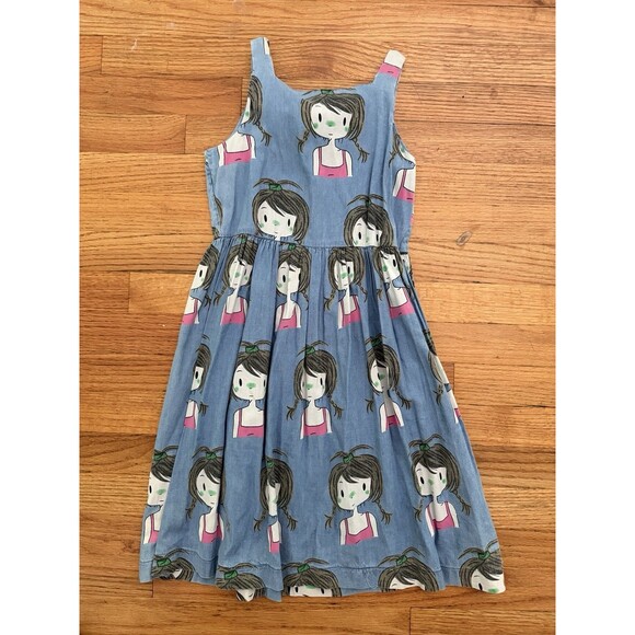 Lil Miss 8 Denim Blue Girl Dress NWT Twirl - Picture 1 of 5